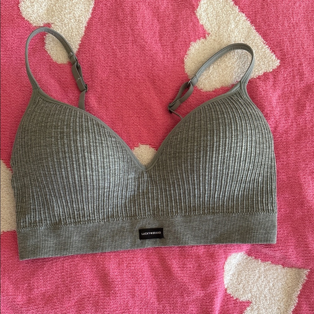 Ribbed Gray Bralette